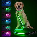 Pet LED Light-Up Leash 1.83M Rechargeable Dog Walking Lead, Nylon Material, Suitable for Dogs & Cats, Ca Prop 65 Compliant