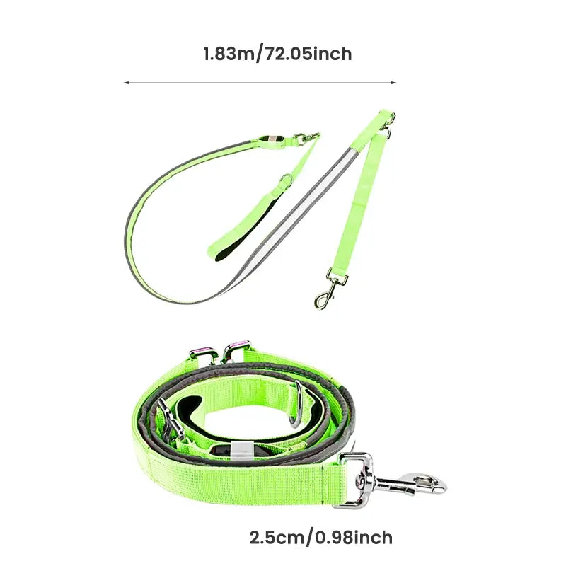 Pet LED Light-Up Leash 1.83M Rechargeable Dog Walking Lead, Nylon Material, Suitable for Dogs & Cats, Ca Prop 65 Compliant